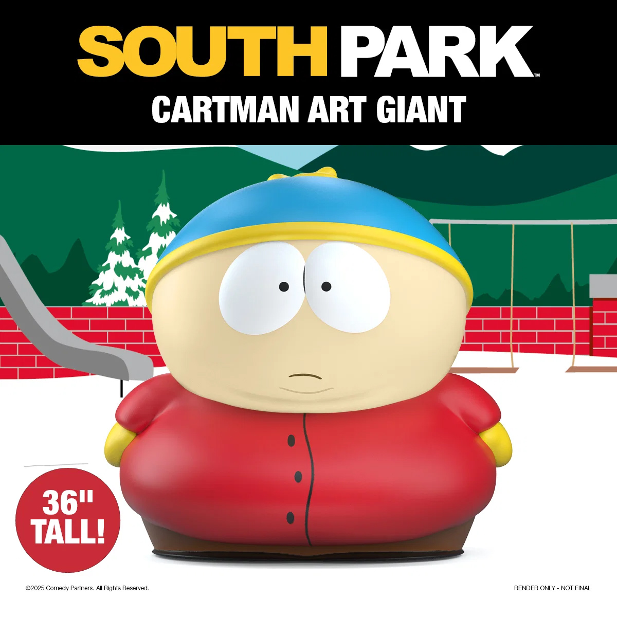 Boneco Gigante South Park Eric Cartman Art Giant com 91 cm de Altura (Kidrobot)