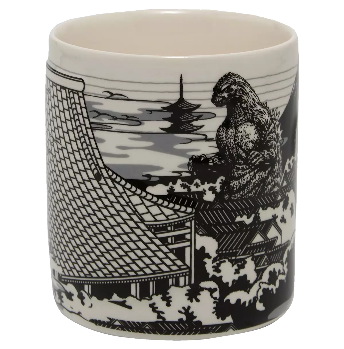 Caneca Godzilla em Estilo Ukiyo-e