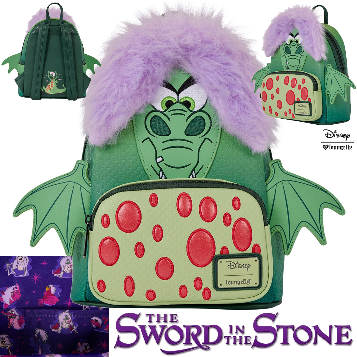 Mini-Mochila Madame Mim Transformada em Dragão (A Espada Era a Lei)