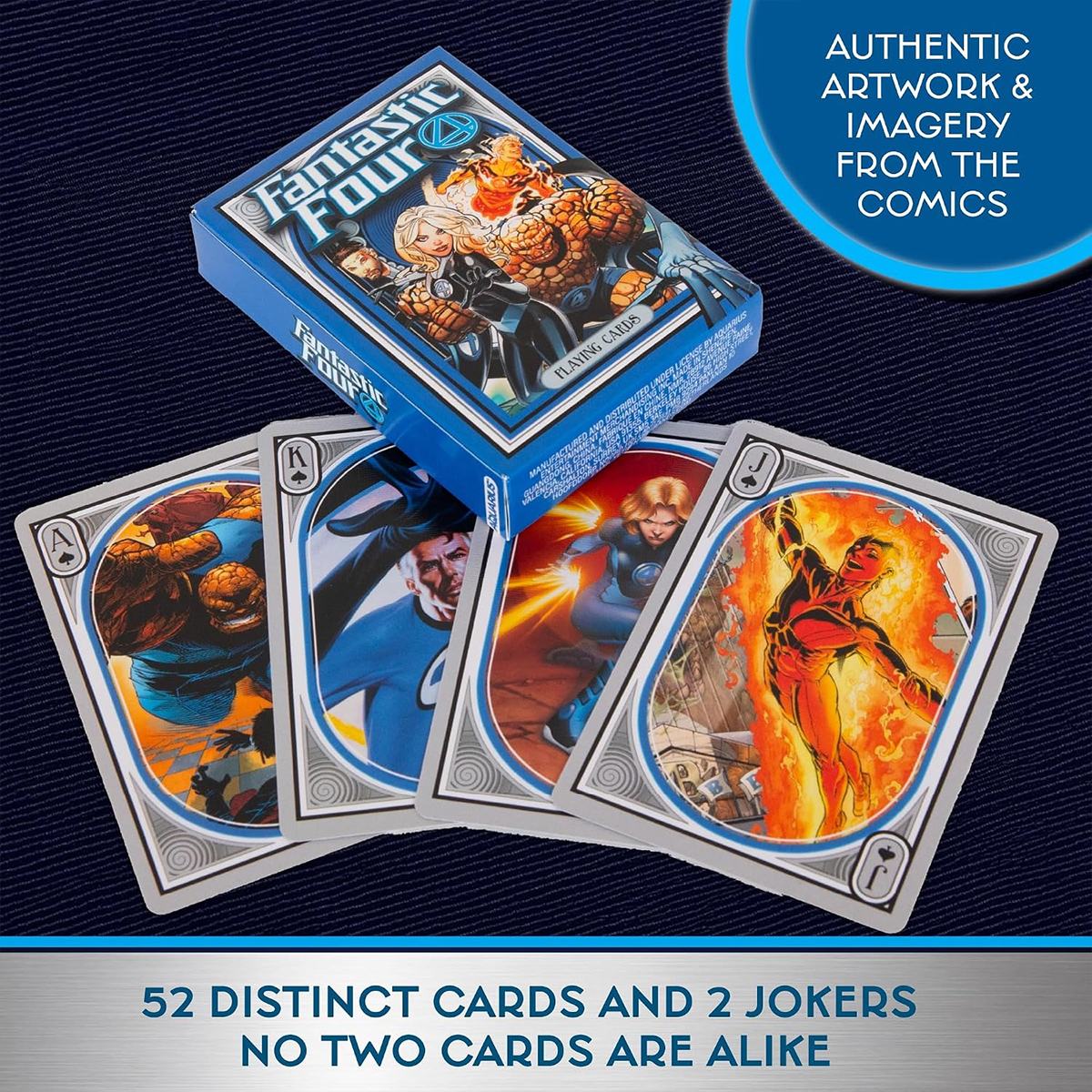 Baralho Quarteto Fantástico com Cenas dos Quadrinhos (Marvel)