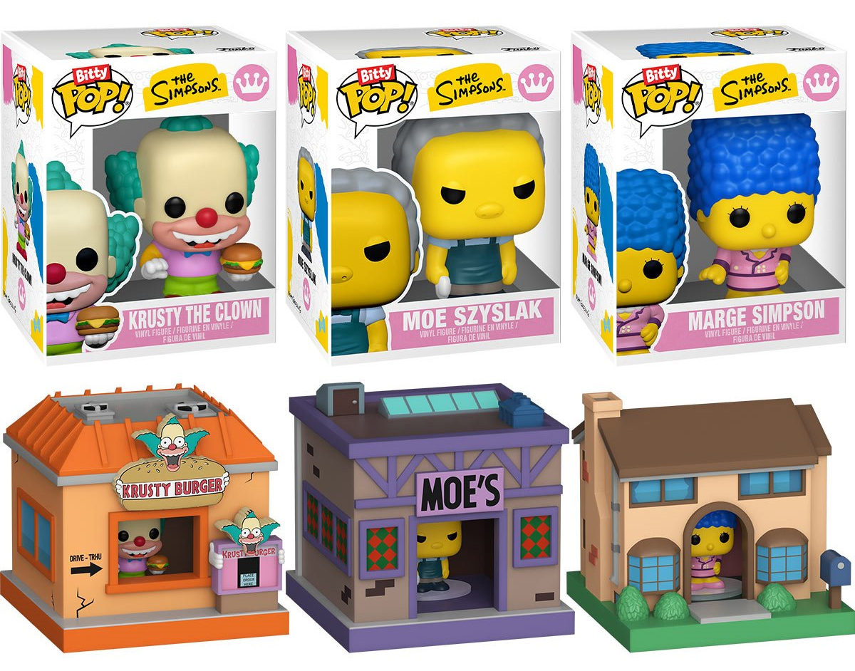 Micro Sets Bitty Pop! Town com a Casa dos Simpsons, Taverna do Moe e Krusty Burger