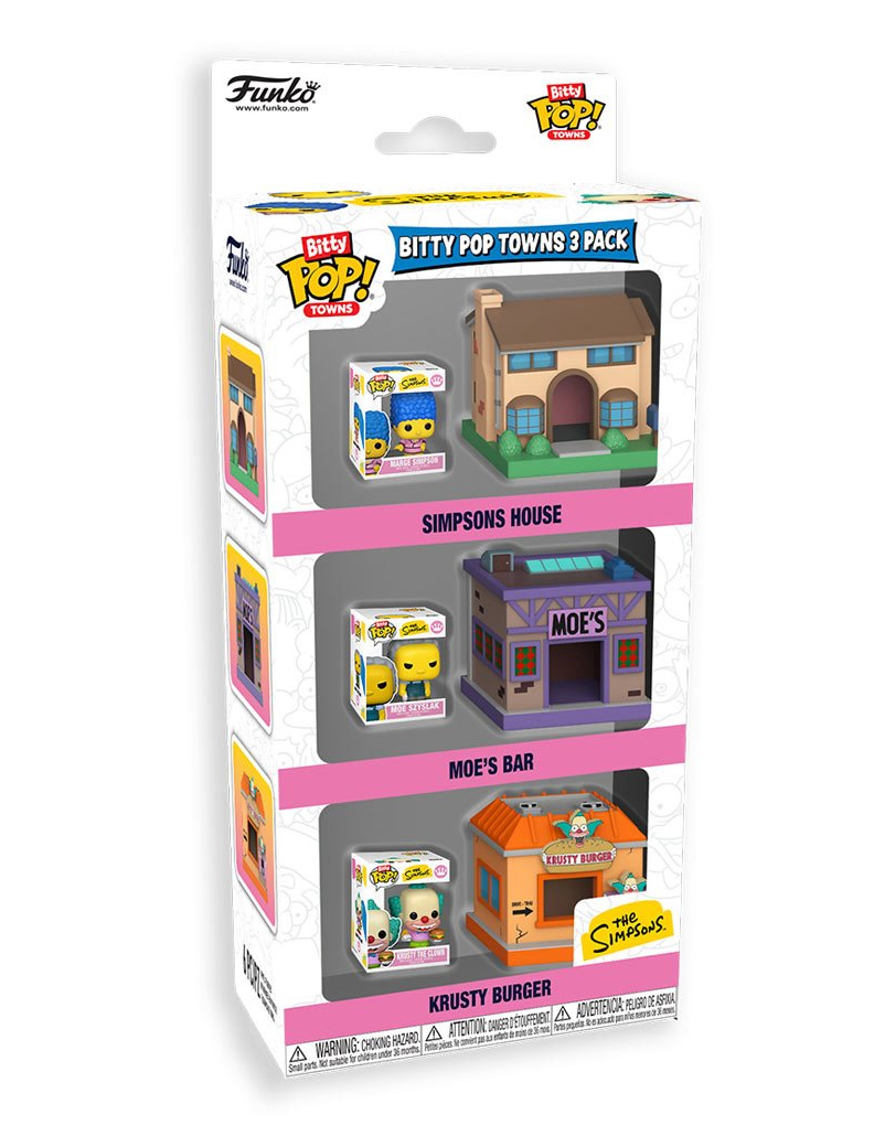 Micro Sets Bitty Pop! Town com a Casa dos Simpsons, Taverna do Moe e Krusty Burger