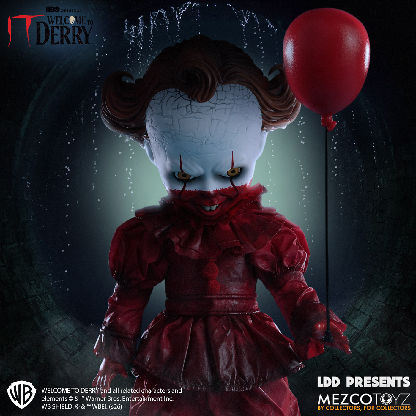 Boneco Living Dead Dolls Presents Welcome to Derry Bloody Pennywise Doll