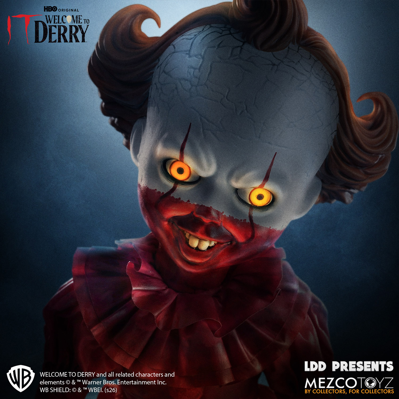 Boneco Living Dead Dolls Presents Welcome to Derry Bloody Pennywise Doll-0