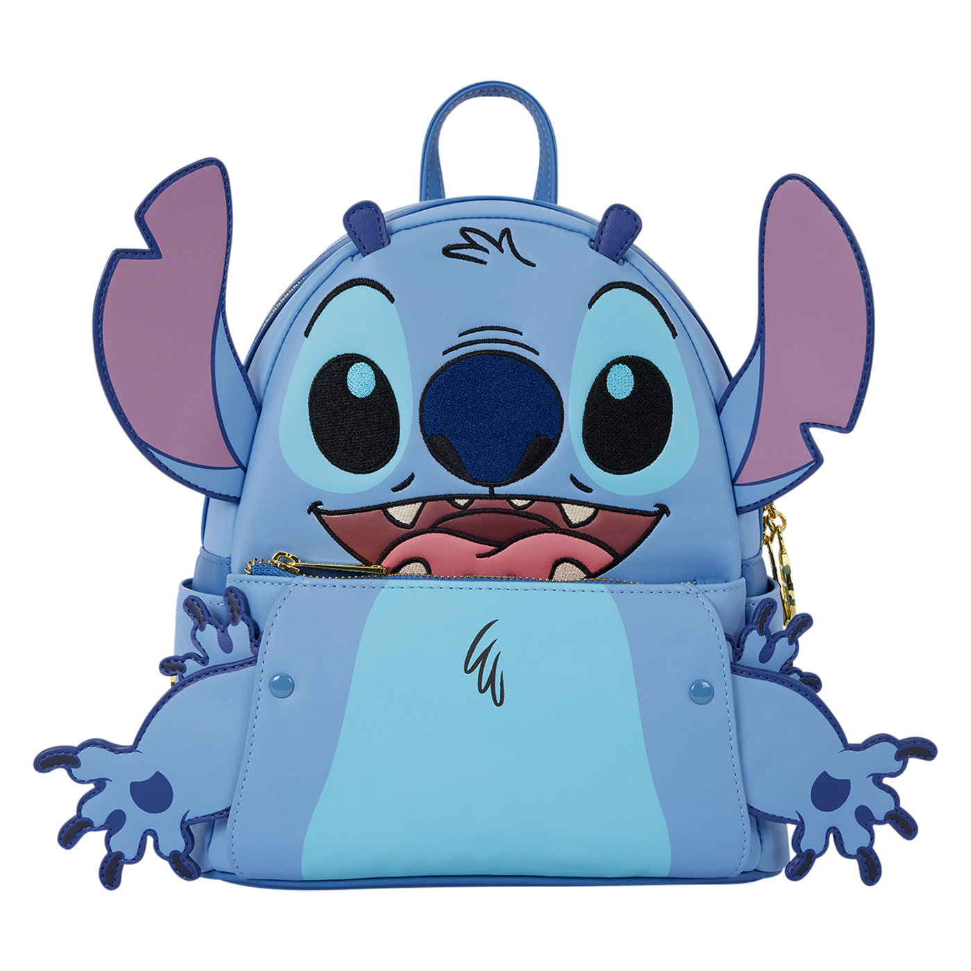 Mini-Mochila Experiência Genética nº 626 (Stitch) com Antenas e Braços Retráteis (D23)