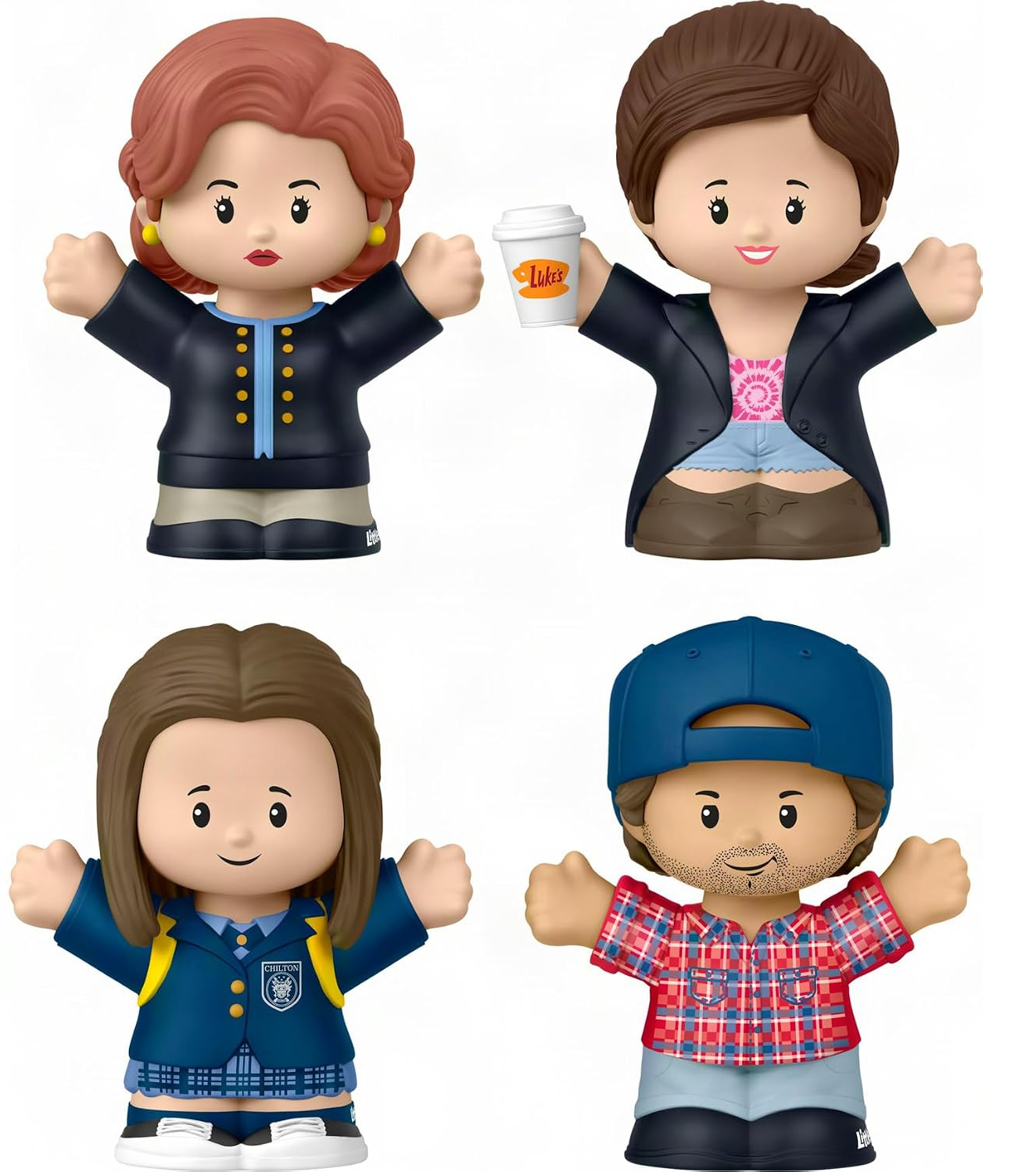 Bonequinhas Gilmore Girls Little People Collector com Rory, Lorelai, Emily e Luke Danes