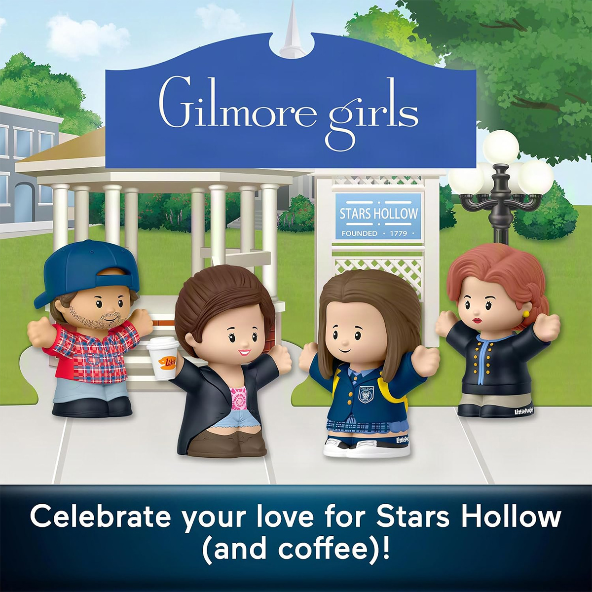 Bonequinhas Gilmore Girls Little People Collector com Rory, Lorelai, Emily e Luke Danes