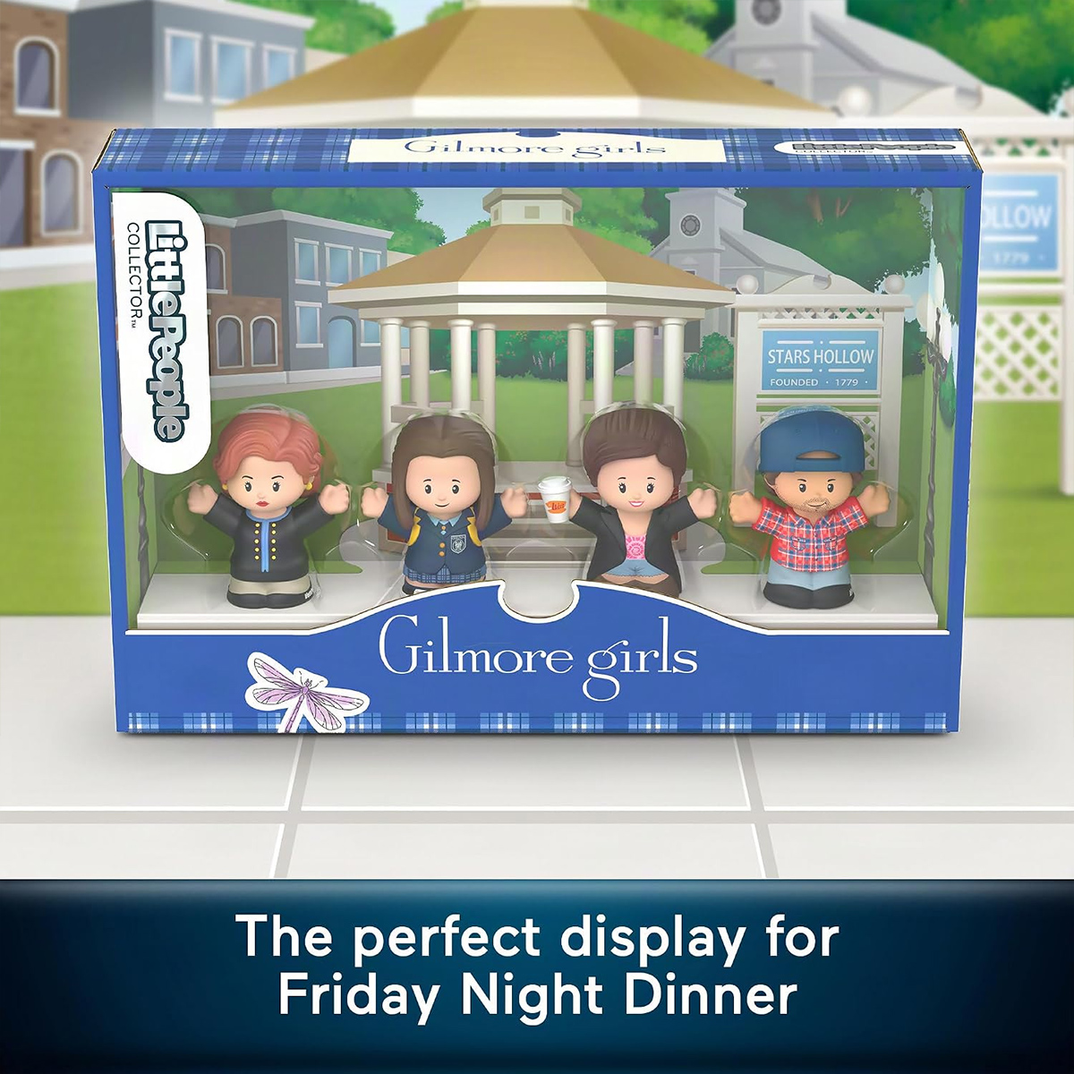 Bonequinhas Gilmore Girls Little People Collector com Rory, Lorelai, Emily e Luke Danes