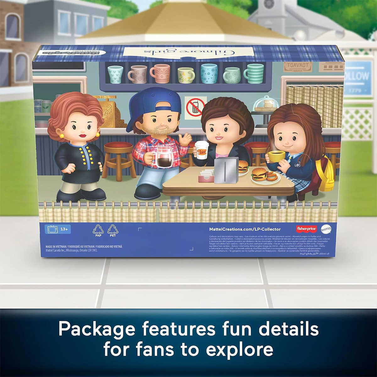 Bonequinhas Gilmore Girls Little People Collector com Rory, Lorelai, Emily e Luke Danes