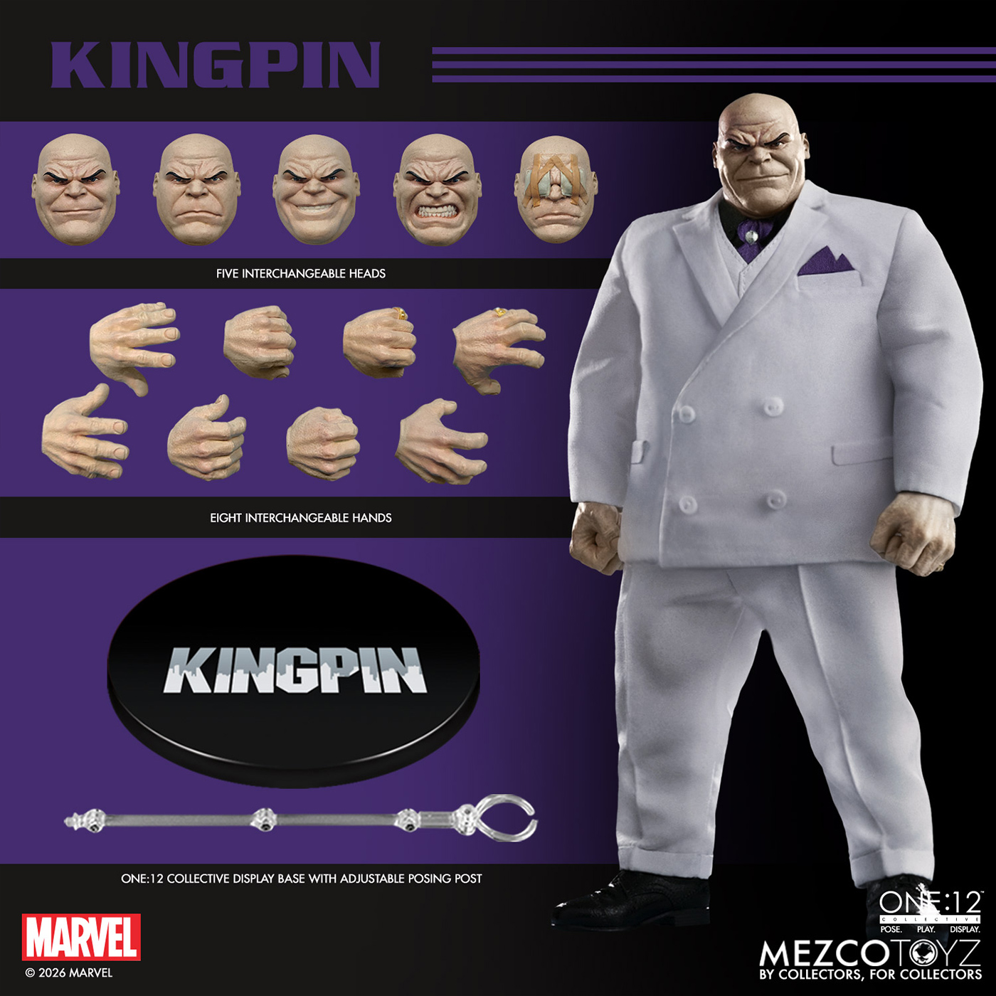 Action Figure Kingpin (Rei do Crime) One:12 Collective (Marvel)