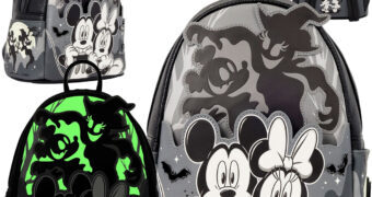 Mini-Mochila Mickey e Minnie Assombrados por Fantasmas Fosforescentes (Halloween)