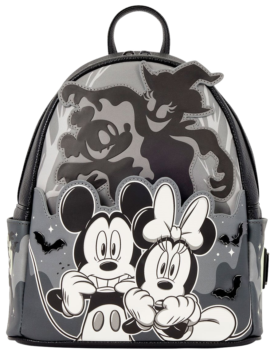Mini-Mochila Mickey e Minnie Assombrados por Fantasmas Fosforescentes (Halloween)