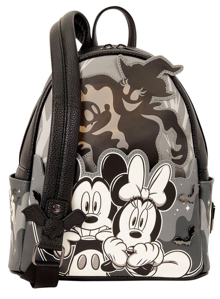 Mini-Mochila Mickey e Minnie Assombrados por Fantasmas Fosforescentes (Halloween)