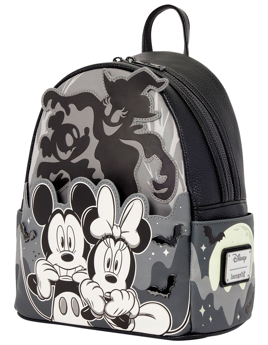 Mini-Mochila Mickey e Minnie Assombrados por Fantasmas Fosforescentes (Halloween)