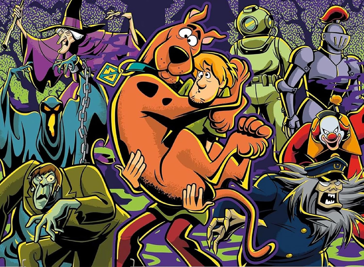 Quebra-Cabeça Scooby-Doo e Salsicha em Balde de Lata
