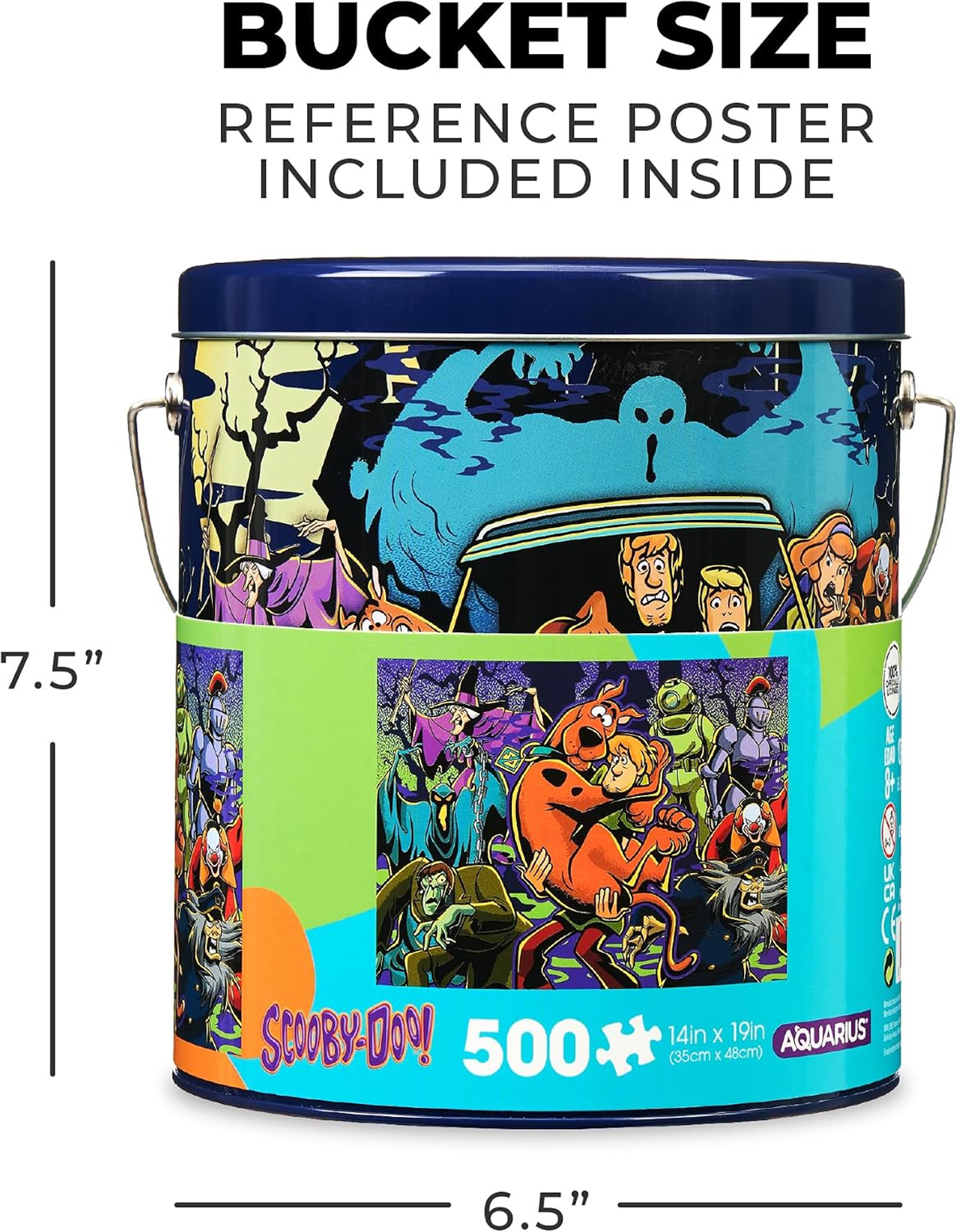 Quebra-Cabeça Scooby-Doo e Salsicha em Balde de Lata