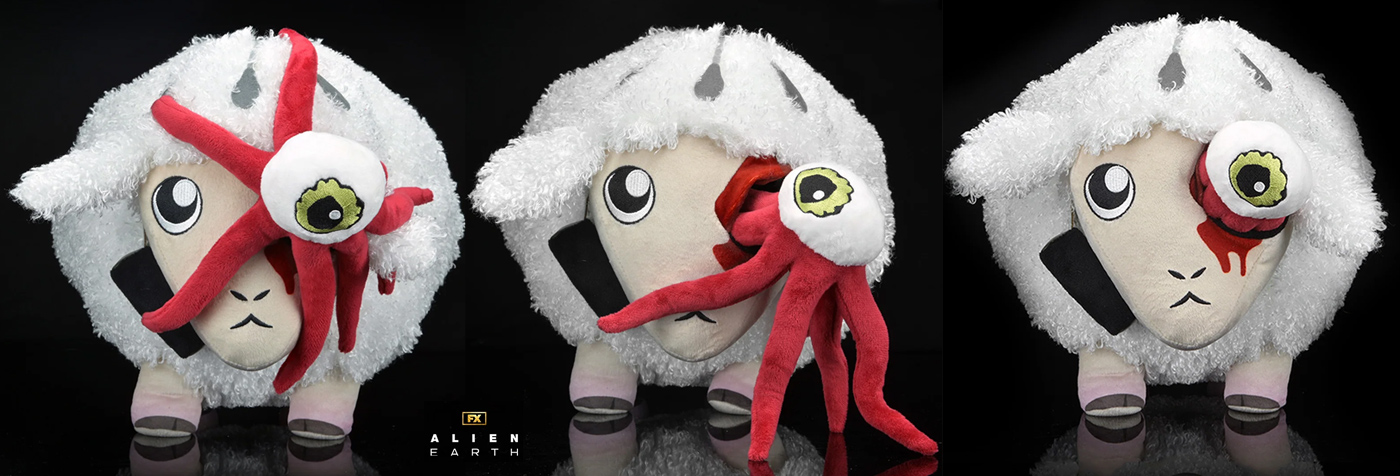 Ovelha de Pelúcia com Olho Alienígena T. Ocellus da Série Alien: Earth (Kidrobot)