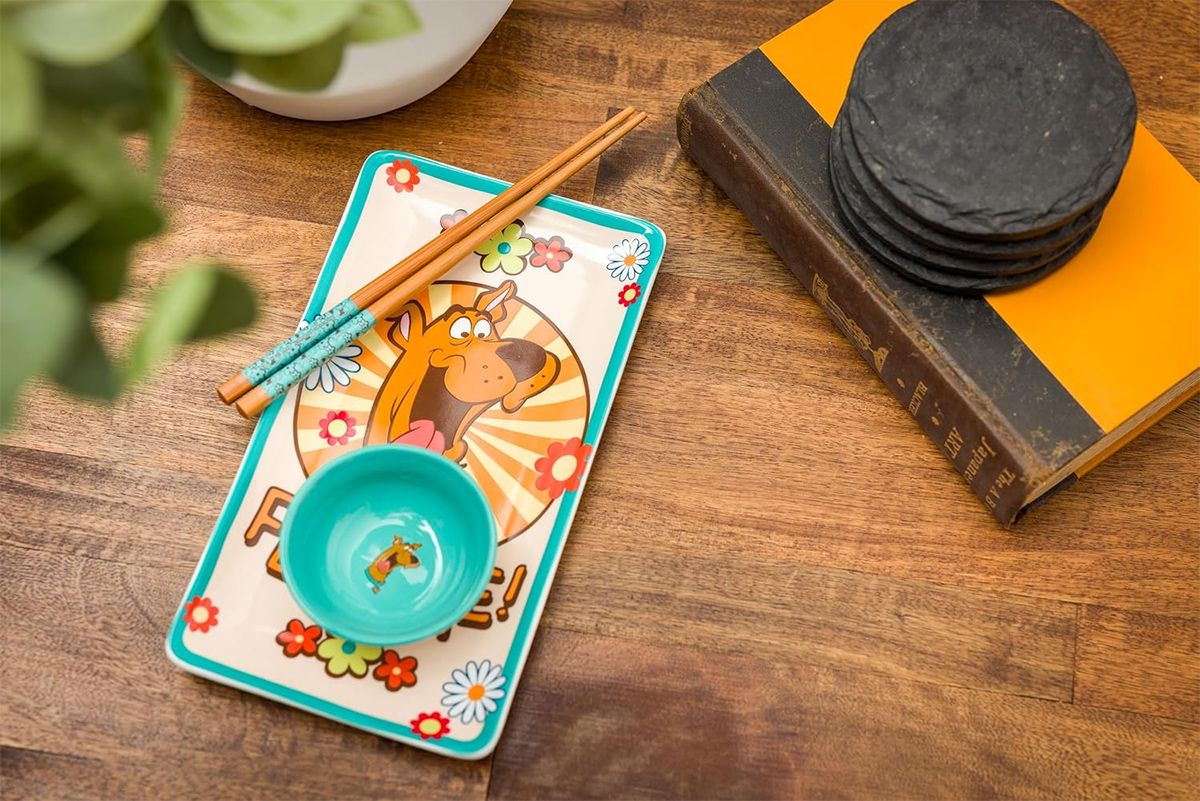 Set de Sushi Scooby Doo “Feed Me” (Alimente-me) com Pratos e Hashis