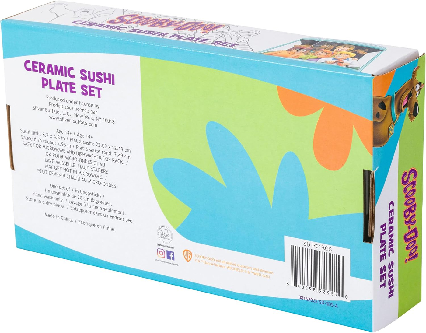 Set de Sushi Scooby Doo “Feed Me” (Alimente-me) com Pratos e Hashis