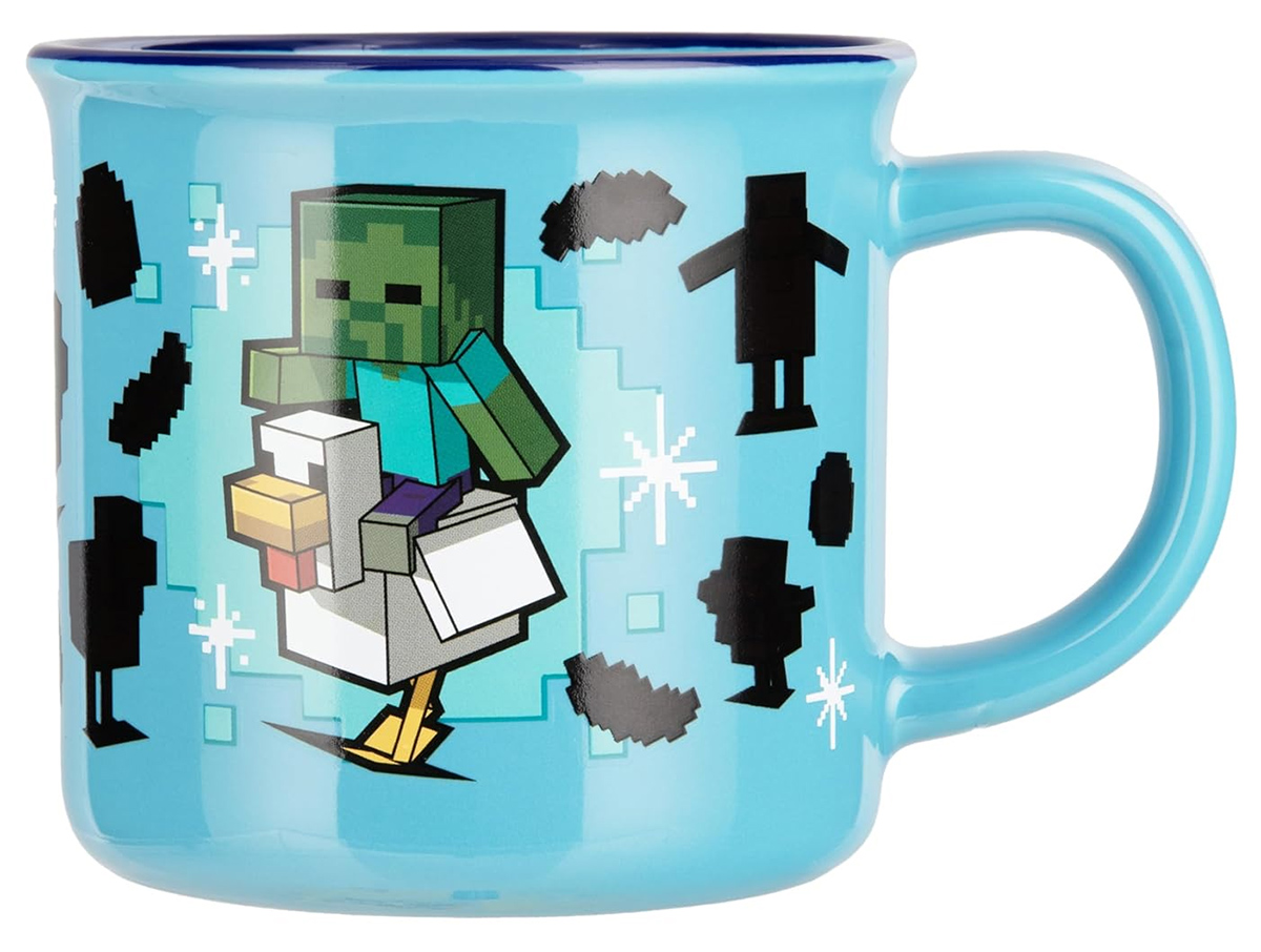 Caneca Termossensível Minecraft “Chicken Jockey” com Bebê Zumbi e Galinha