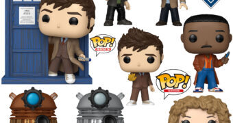 Bonecos Pop! Doctor Who com 9º Doctor, 10º Doctor, 11º Doctor, 15º Doctor, River Song, Dalek e TARDIS Pop! Ride