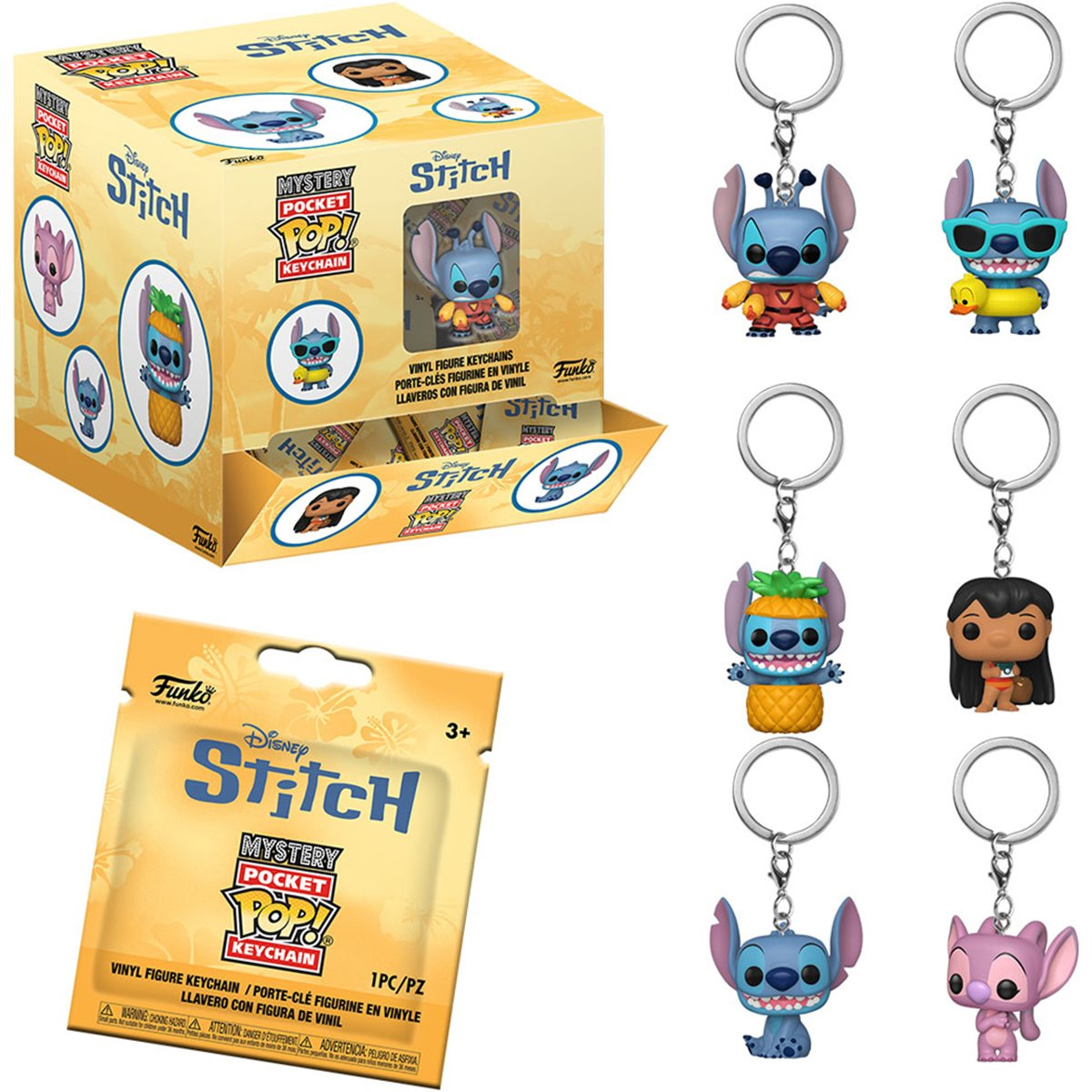 Chaveiros Lilo & Stitch Mystery Pocket Pop! (Funko)