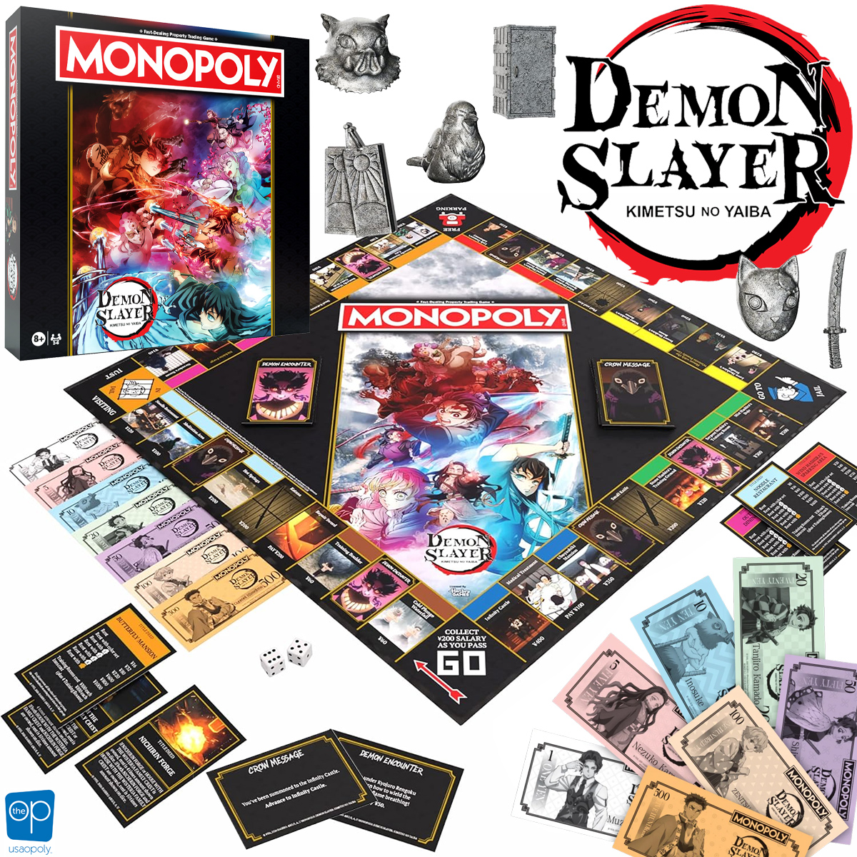 Jogo Monopoly do Anime Demon Slayer: Kimetsu no Yaiba