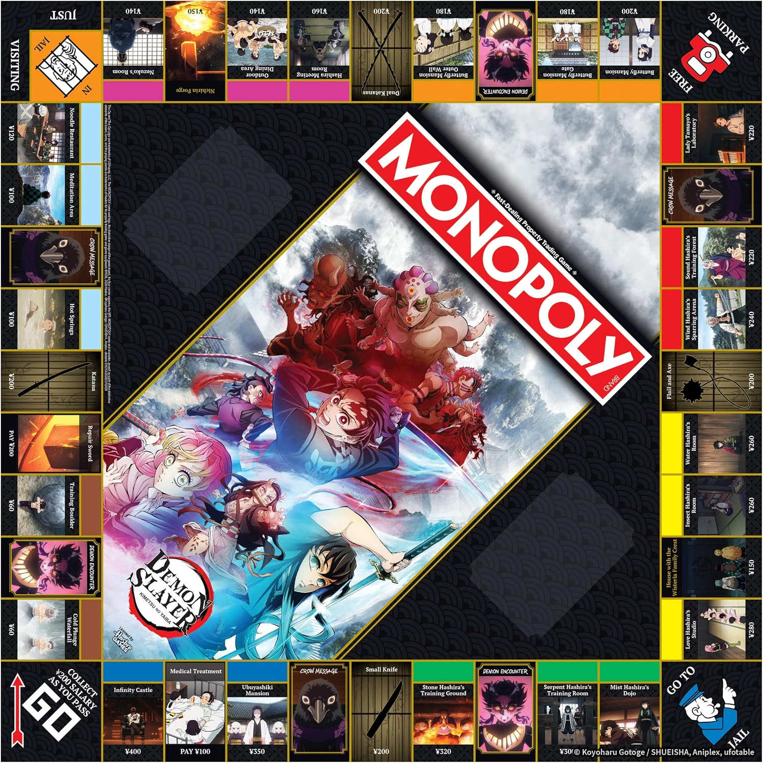 Jogo Monopoly do Anime Demon Slayer: Kimetsu no Yaiba