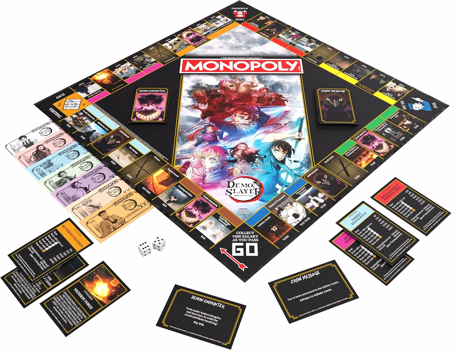 Jogo Monopoly do Anime Demon Slayer: Kimetsu no Yaiba