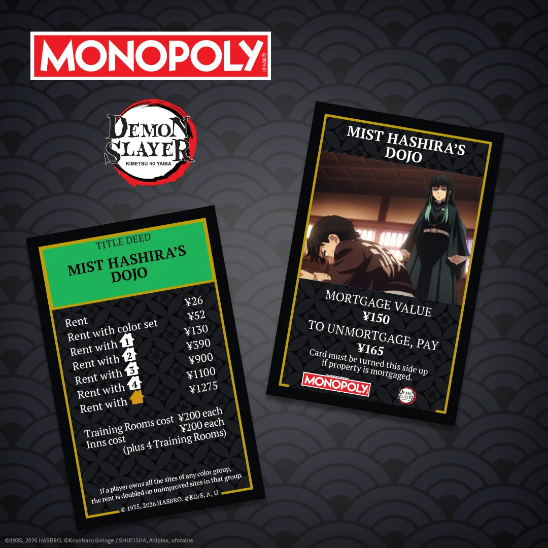 Jogo Monopoly do Anime Demon Slayer: Kimetsu no Yaiba