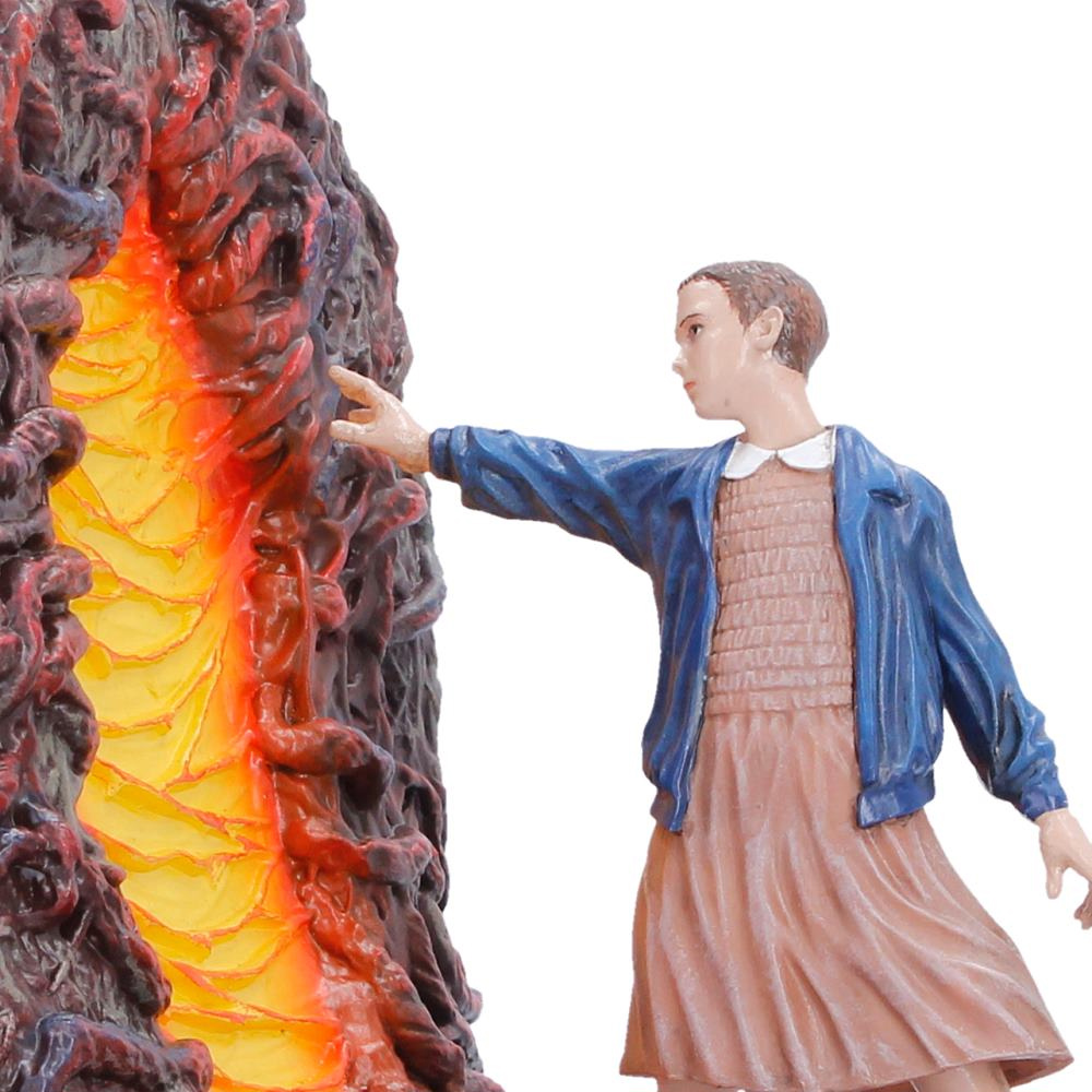 Apoios de Livros Stranger Things com Eleven Confrontando um Demogorgon