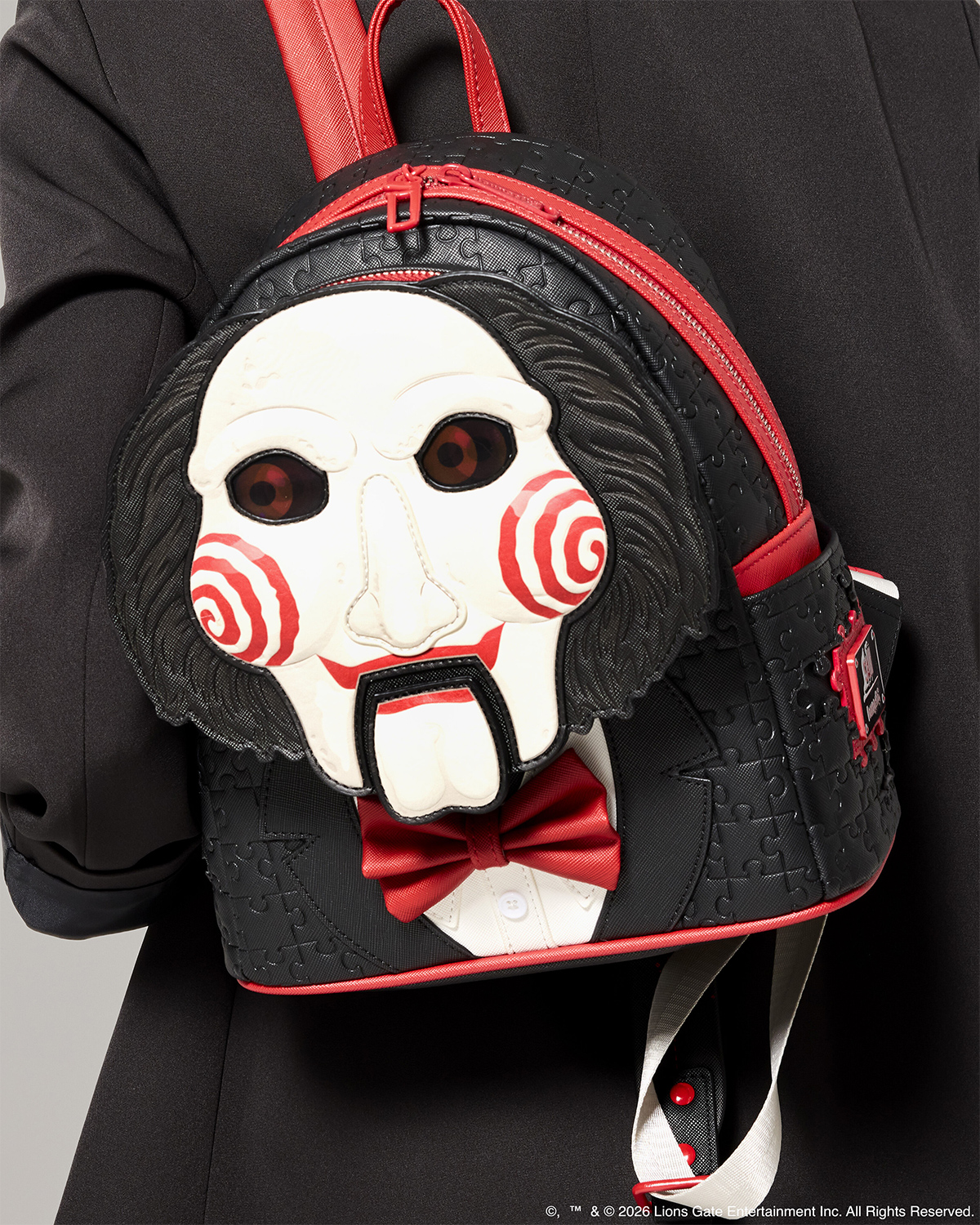 Mini-Mochila Jogos Mortais: Fantoche Billy com Olhos Lenticulares (Saw)