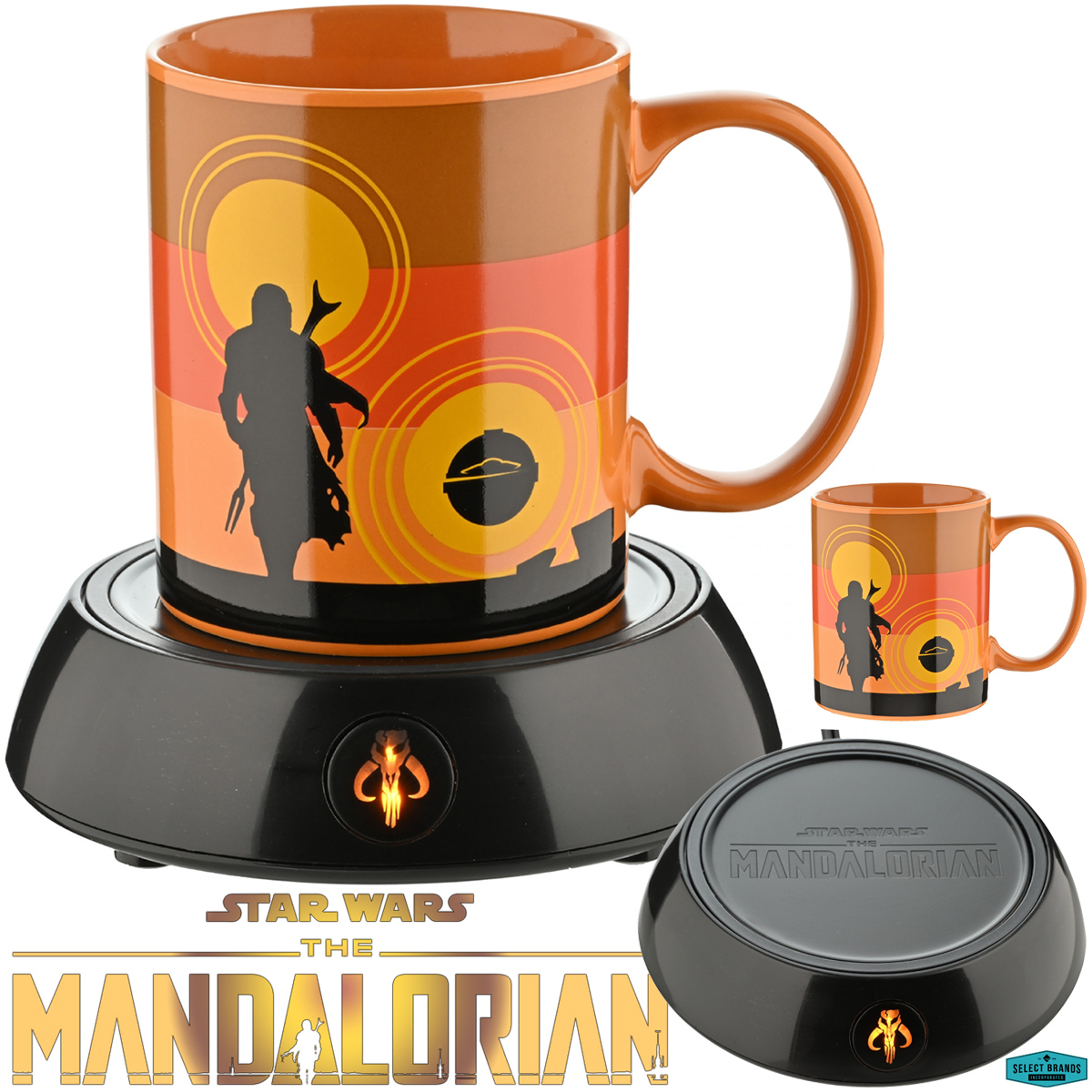 Caneca Star Wars The Mandalorian com Aquecedor Elétrico