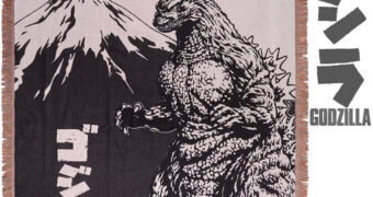 Cobertor Godzilla e Monte Fuji em Estilo Tapeçaria