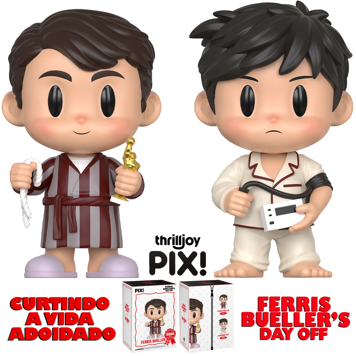 Bonecos Thrilljoy PIX! Curtindo a Vida Adoidado (Ferris Bueller's Day Off) de John Hughes