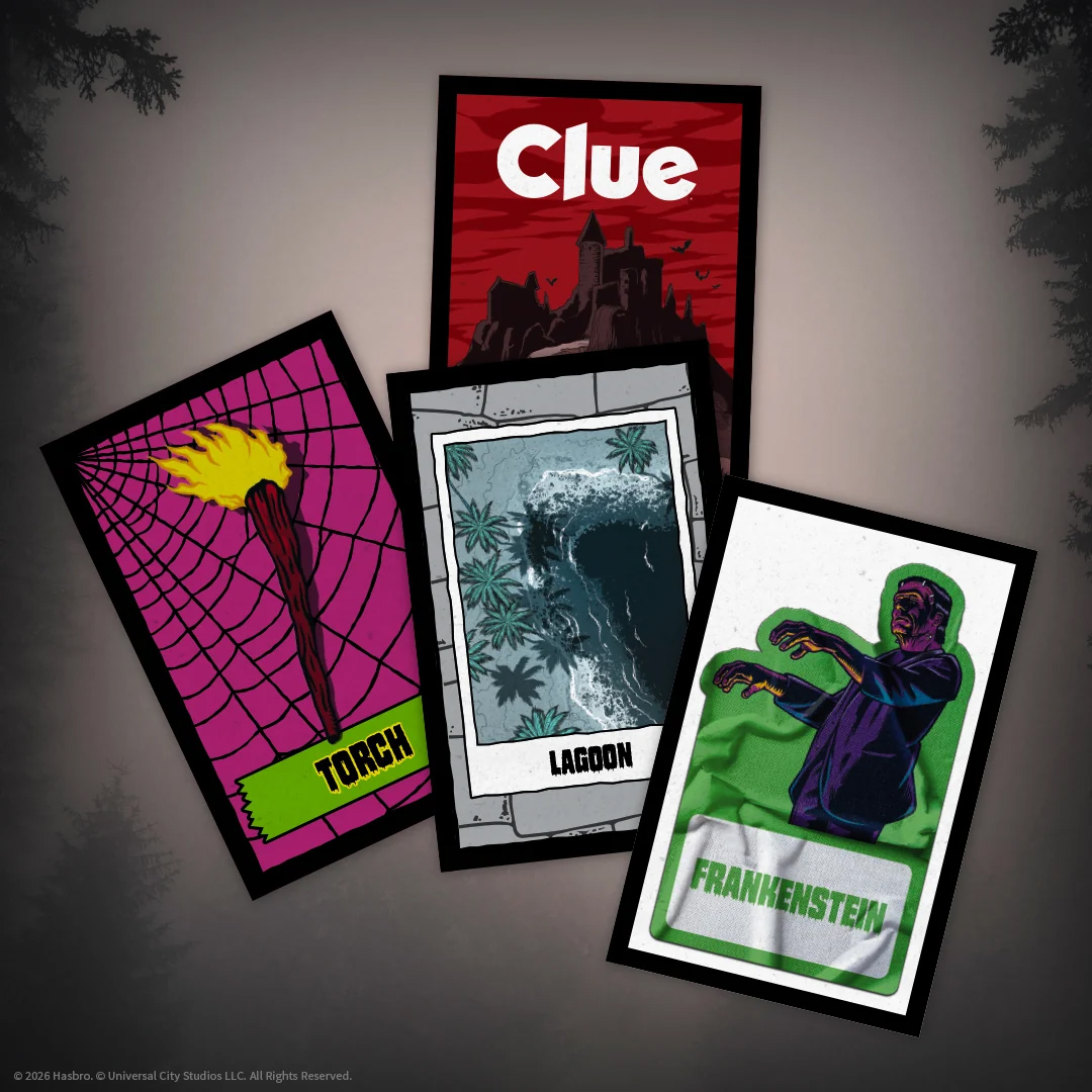 Jogo de Tabuleiro Detetive (Clue) dos Monstros da Universal Pictures