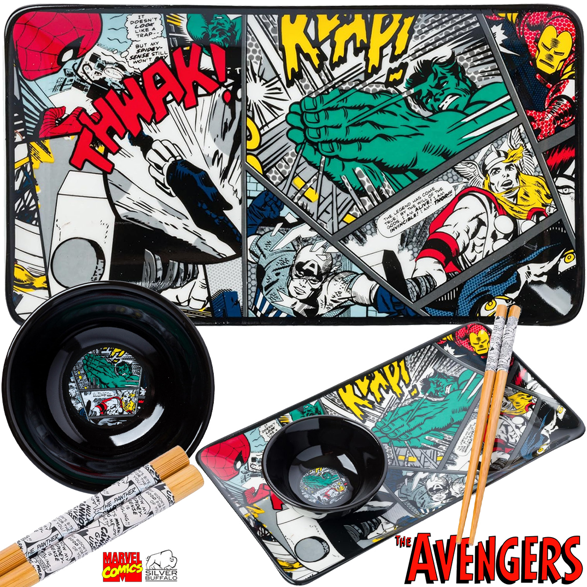 Conjunto de Sushi Quadrinhos dos Vingadores