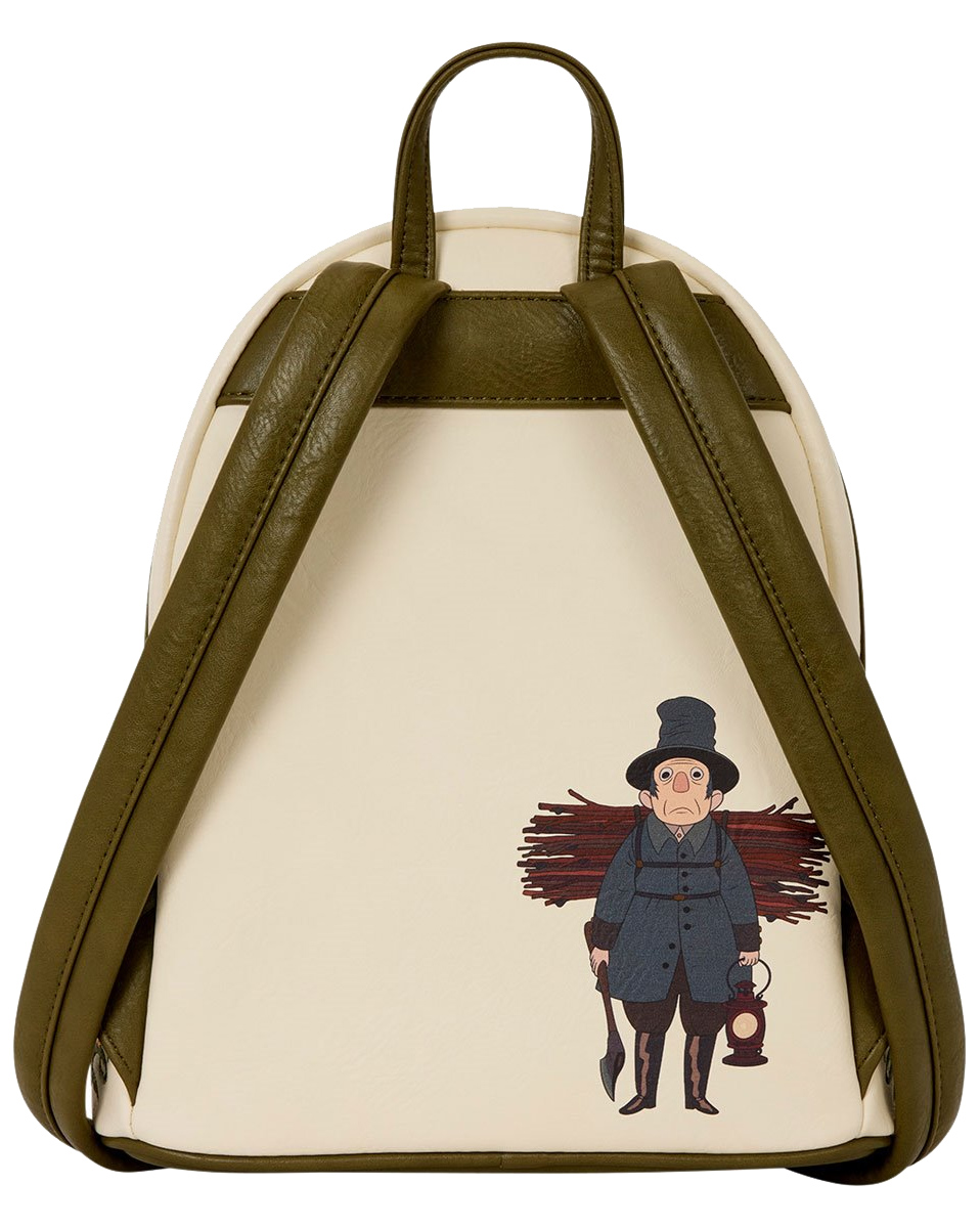 Mini-Mochila O Segredo Além do Jardim “Pottsfield” com Flores Bordadas (Over the Garden Wall)