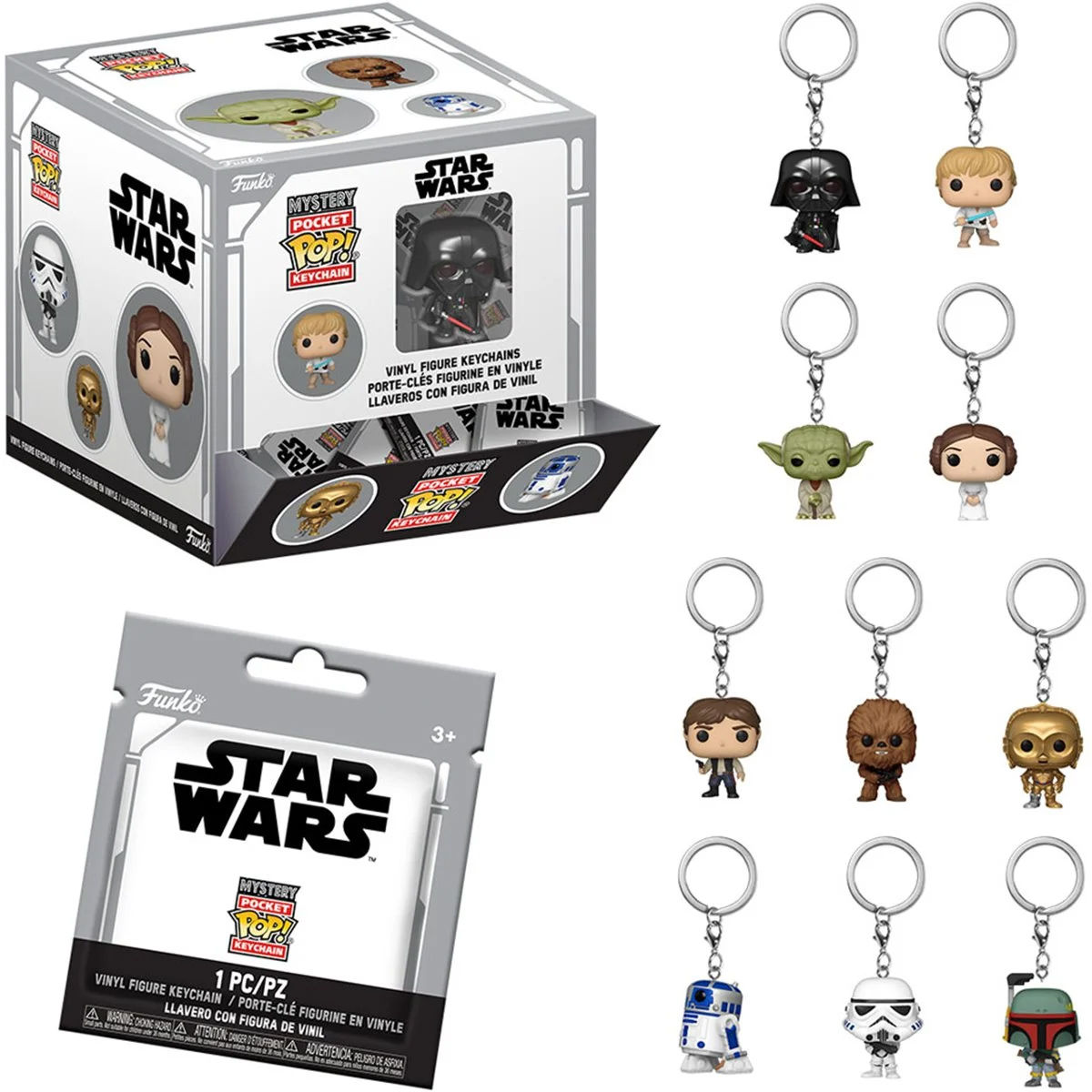 Chaveiros Star Wars Episódio IV: Uma Nova Esperança Mystery Pocket Pop!