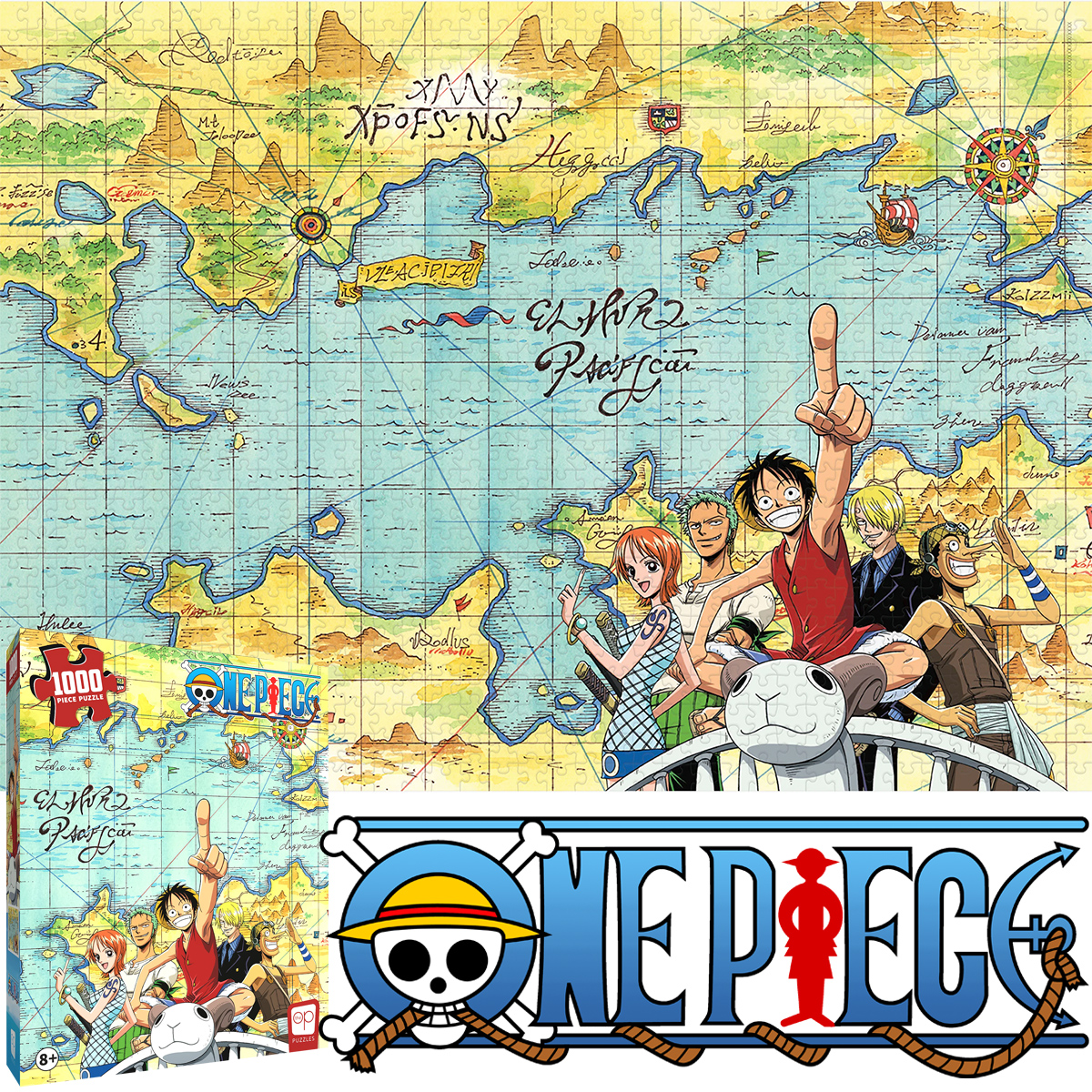 Quebra-Cabeça One Piece “Navegando no Going Merry” com 1.000 peças