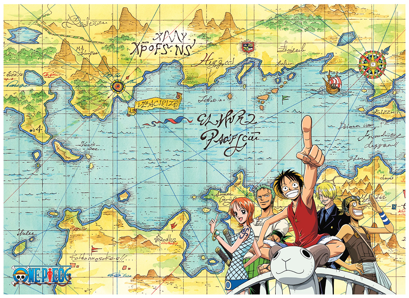 Quebra-Cabeça One Piece “Navegando no Going Merry” com 1.000 peças