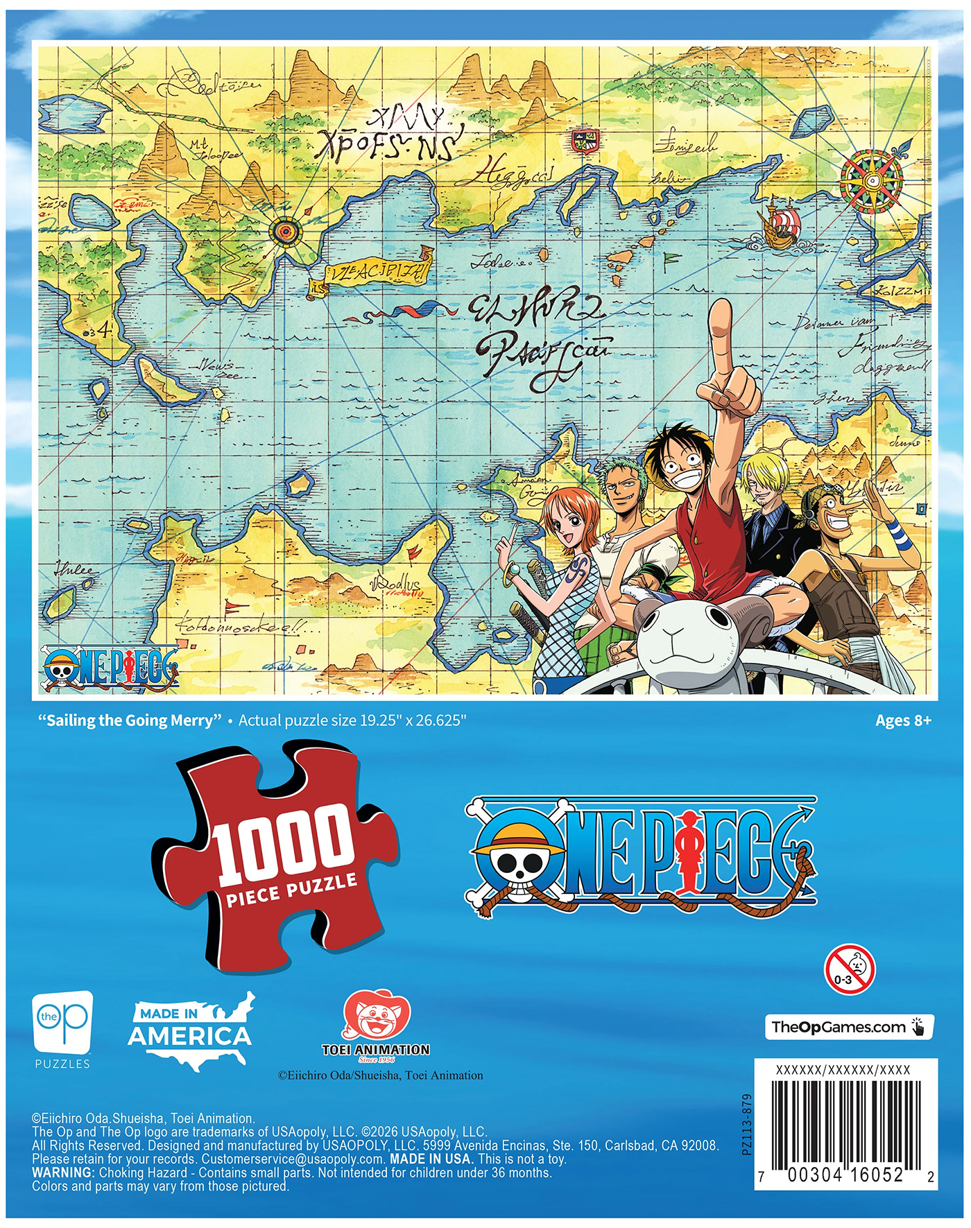 Quebra-Cabeça One Piece “Navegando no Going Merry” com 1.000 peças
