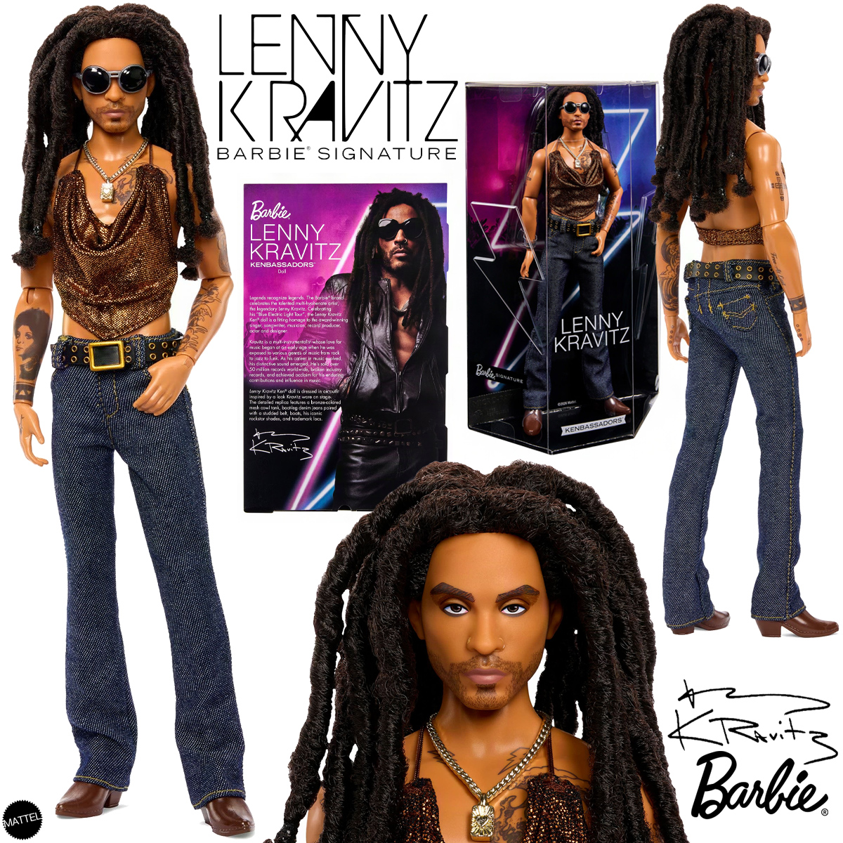 Boneco Lenny Kravitz Ken Barbie Signature