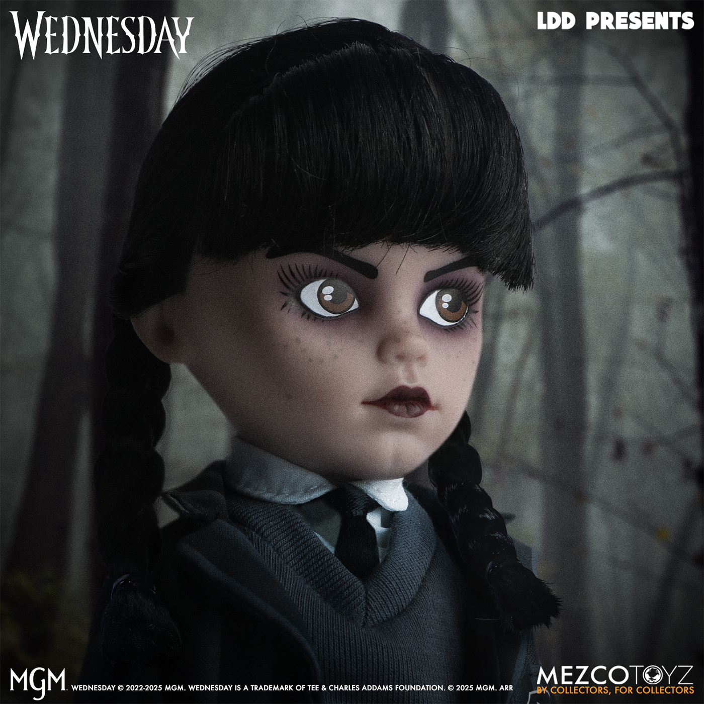 Living Dead Dolls Apresenta: Wednesday Addams (Jenna Ortega) com Uniforme da Academia Nevermore