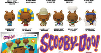 Chaveiros Scooby-Doo com Fantasias de Halloween 3D Figural Bag Clips (Blind-Bag)