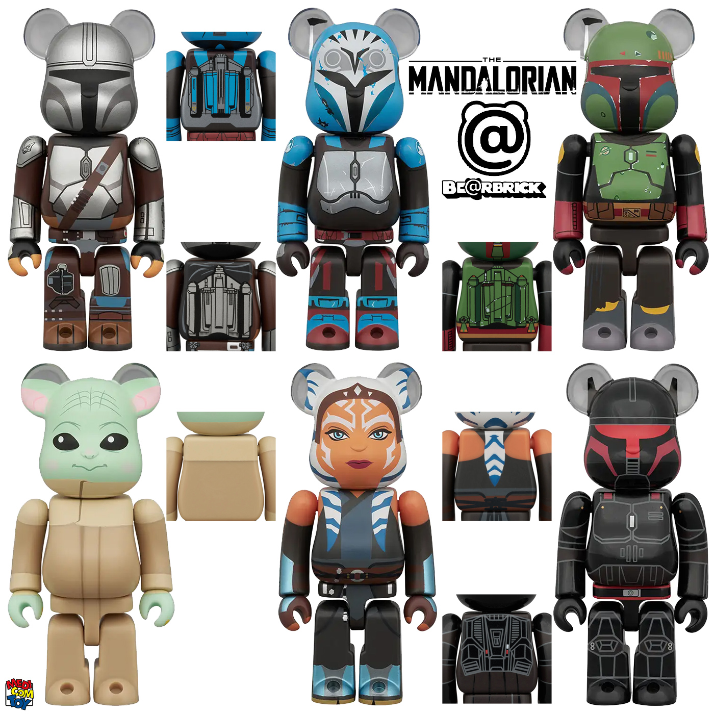 Bonecos Be@rbricks da Série Star Wars: O Mandaloriano
