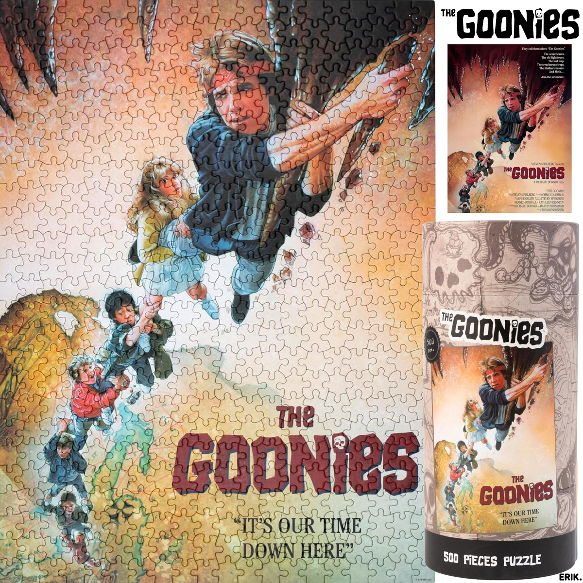 Quebra-Cabeça Os Goonies: Pôster de Drew Struzan com 500 peças
