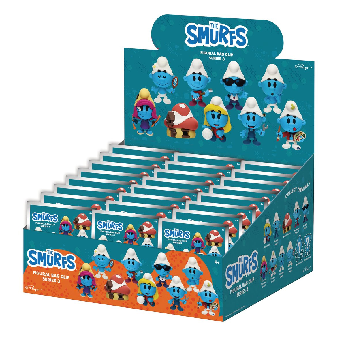 Chaveiros Os Smurfs (Les Schtroumpfs) 3D Figural Bag Clips