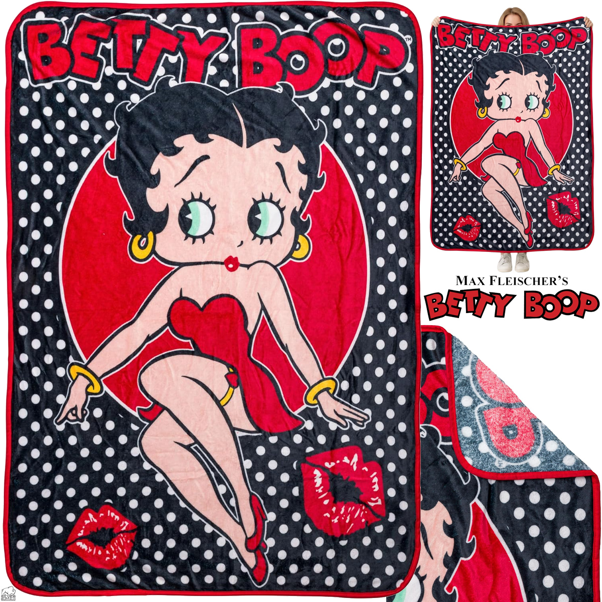 Cobertor de Lance Betty Boop em Pose Pin-Up