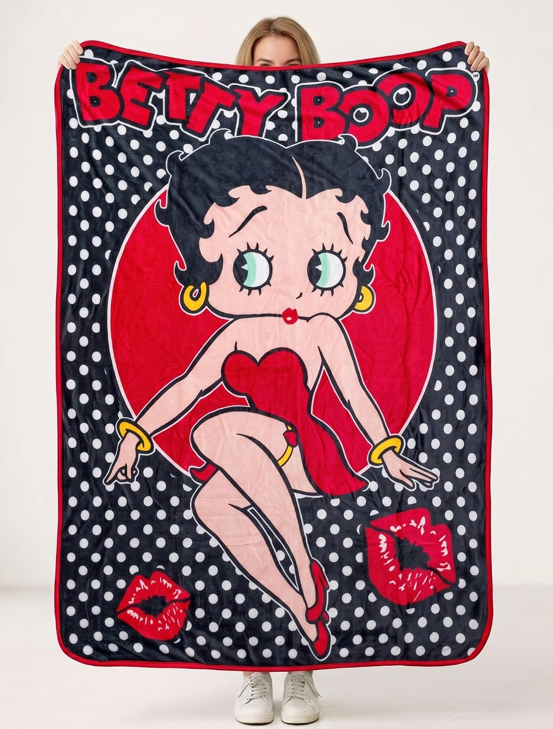 Cobertor de Lance Betty Boop em Pose Pin-Up